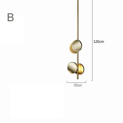 Nordic chandelier art lighting beauty salon creative Typography Cilon Disc Hong Kong style luxury strip kitchen chandelier light