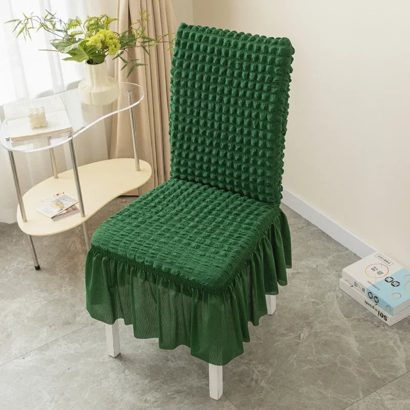 Puff Wedding Chair Cover Banquet Luxury Cover for Chairs Spandex Stretch Backrest Chair Case Protect Wholesale Free Shipping