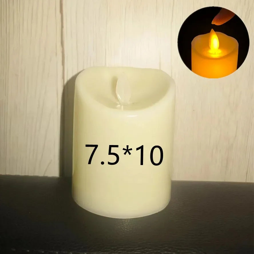 LED Flameless Flickering Candles Lamp Home Decoration Battery Powered Candles for Wedding Decor Birthday Party Supplies Warm