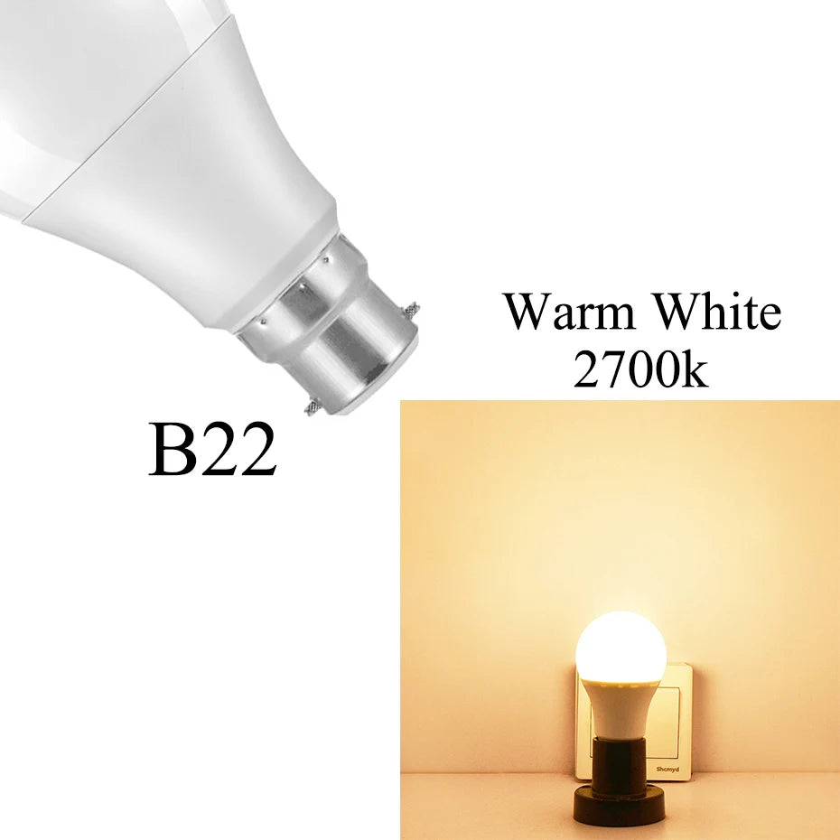 Dusk to Dawn Light Bulb LED Sensor Bulb E27 B22 Smart Control 10W 15W Lampada Outdoor Night Light 110V 220V