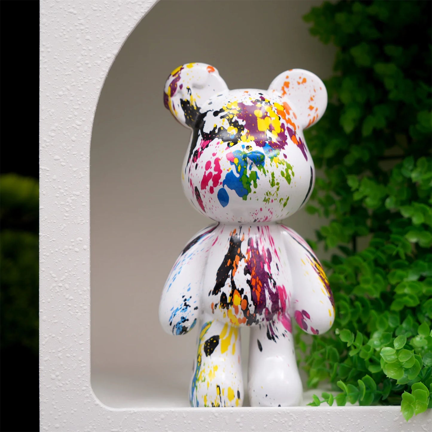 Resin Bear Statue Decor for Home, Art Figurine Animal Sculpture Ornament for Indoor,Room,Desktop
