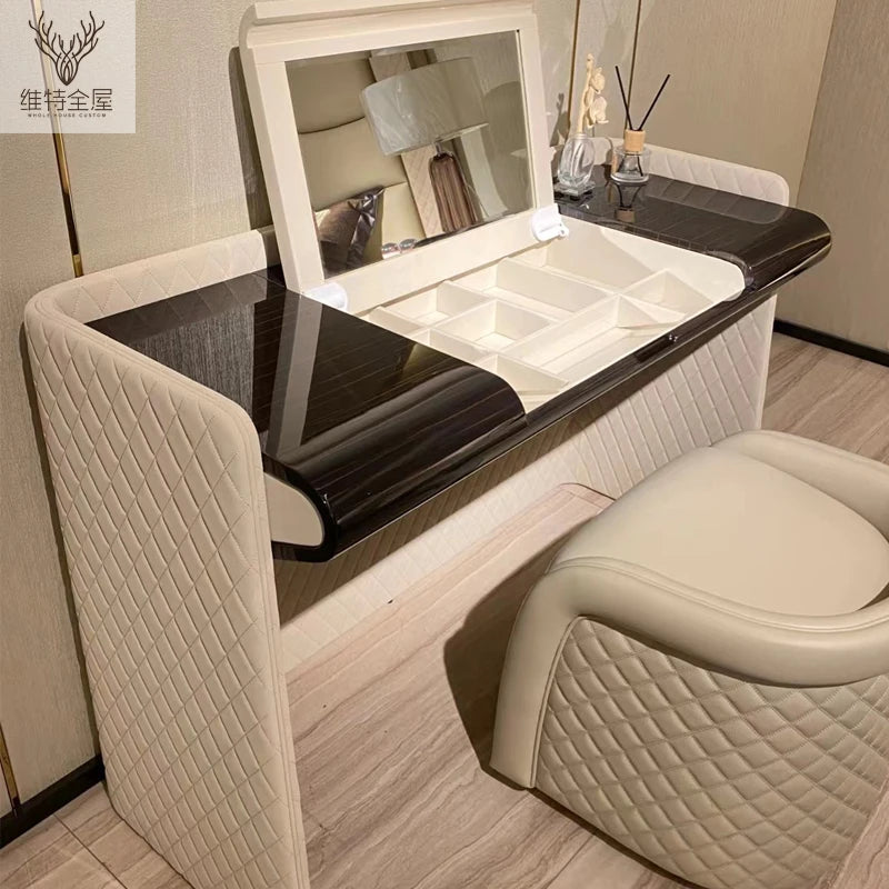 Italian Natural Dressing Table Design Apartment Mirror Bedroom Dressing Table Jewellery Organiser Penteadeiras Furnitures