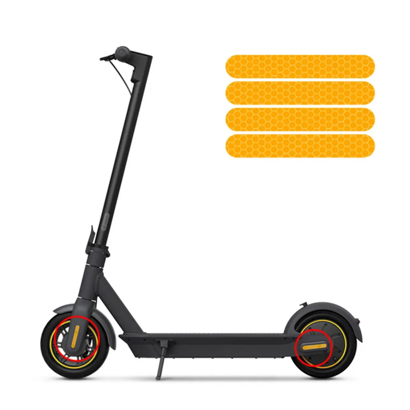 Electric Scooter Reflective Stickers Night Safety Stickers Scooter Accessories Night Safety Stickers, Scooter Accessories