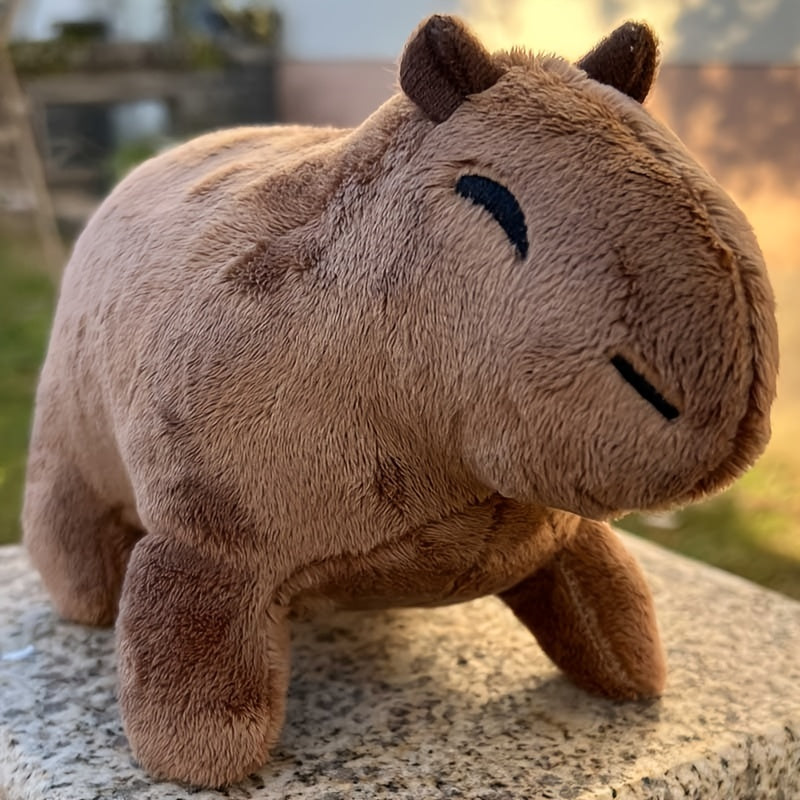 Adorable 8.8" Capybara Plush Toy - Soft, Lifelike Rodent Stuffed Animal with Smiling Face, Perfect for Boys & Girls, Ideal Birthday or Holiday Gift, Stuffed Plushies