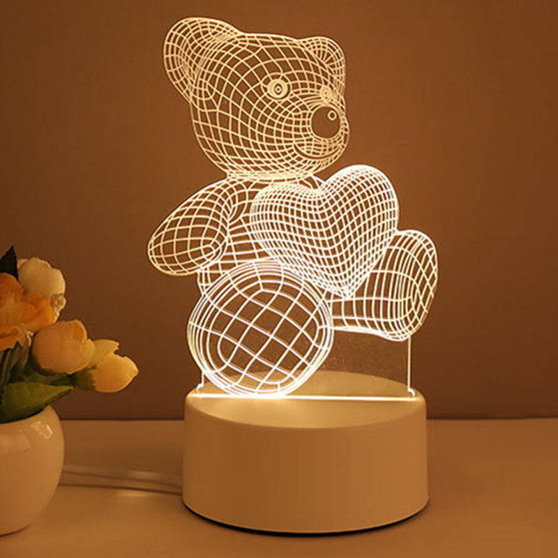 3D Lamp Acrylic USB LED Night Lights Neon Sign Lamp Xmas