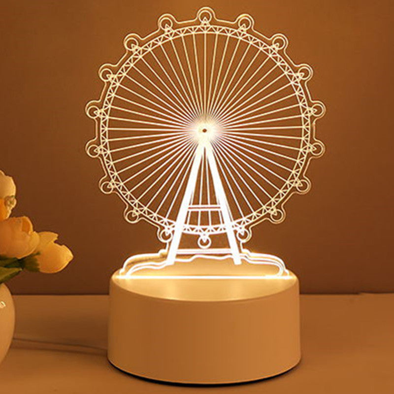 3D Lamp Acrylic USB LED Night Lights Neon Sign Lamp Xmas