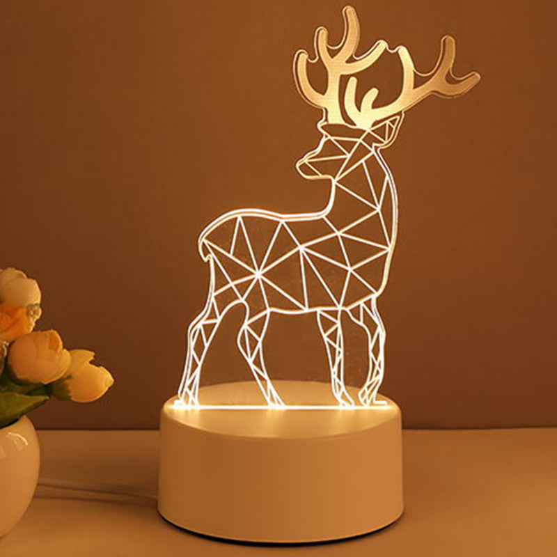 3D Lamp Acrylic USB LED Night Lights Neon Sign Lamp Xmas