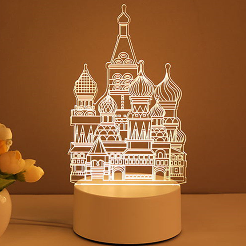 3D Lamp Acrylic USB LED Night Lights Neon Sign Lamp Xmas