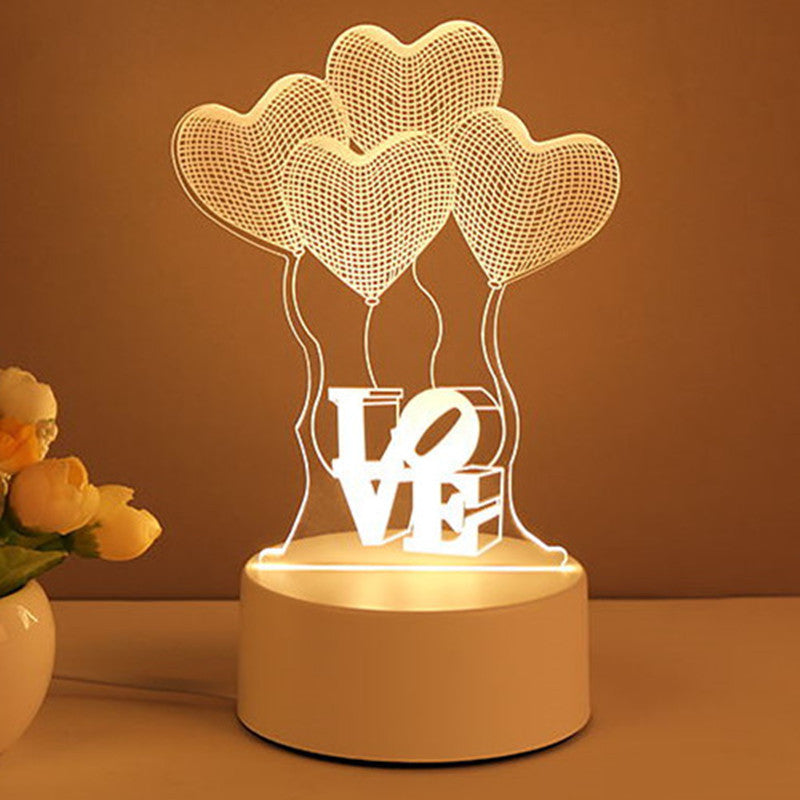 3D Lamp Acrylic USB LED Night Lights Neon Sign Lamp Xmas