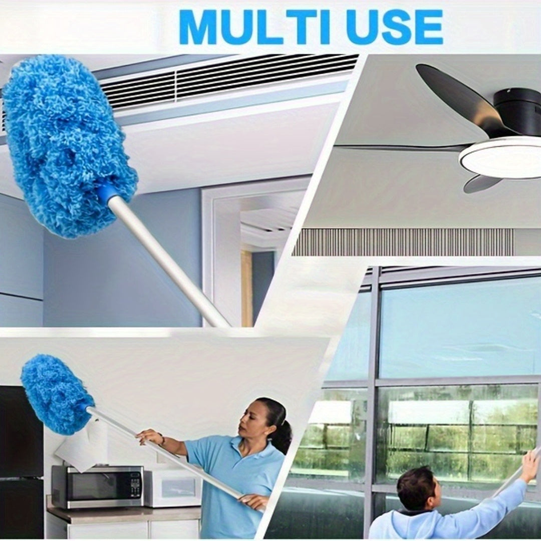 1pc, Microfiber Ceiling Fan Duster with Extension Pole - Removable and Washable Brush for High Ceilings, Fans, Furniture, Cars - Easy Cleaning Tool for Home and Office