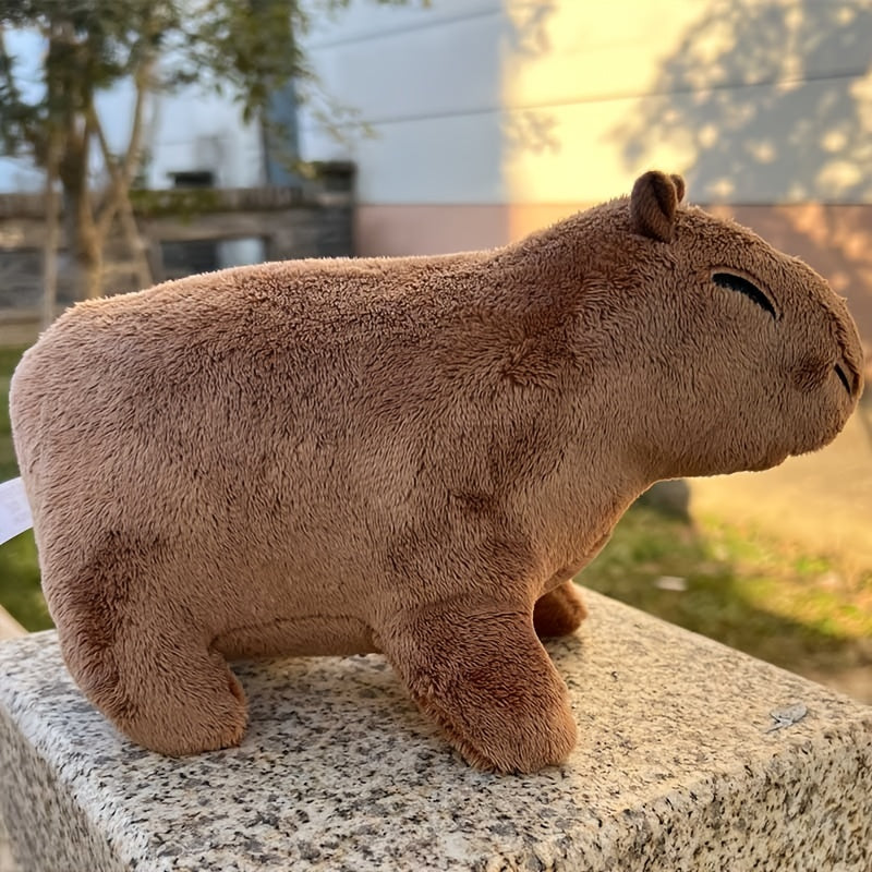 Adorable 8.8" Capybara Plush Toy - Soft, Lifelike Rodent Stuffed Animal with Smiling Face, Perfect for Boys & Girls, Ideal Birthday or Holiday Gift, Stuffed Plushies
