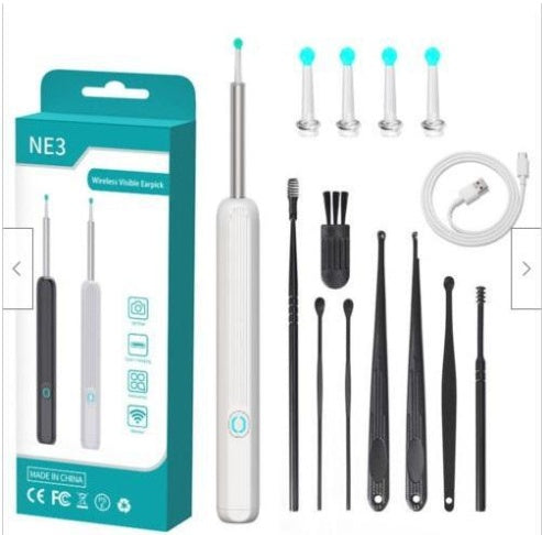 NE3 Ear Cleaner Otoscope Ear Wax Removal Tool With Camera LED Light Wireless