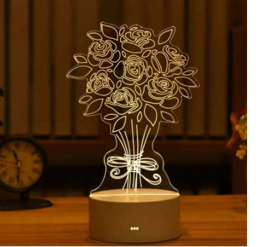 3D Lamp Acrylic USB LED Night Lights Neon Sign Lamp Xmas