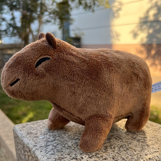 Adorable 8.8" Capybara Plush Toy - Soft, Lifelike Rodent Stuffed Animal with Smiling Face, Perfect for Boys & Girls, Ideal Birthday or Holiday Gift, Stuffed Plushies