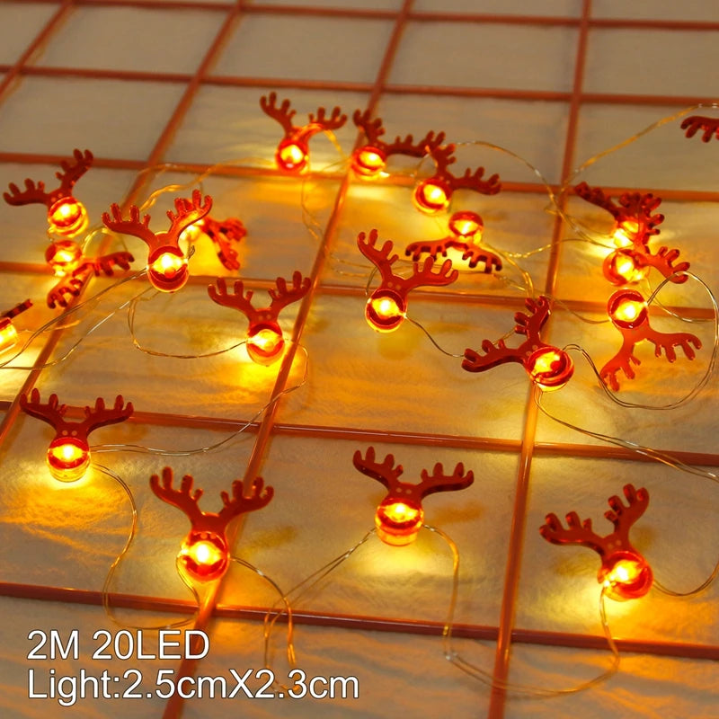Xmas String Light Christmas Tree Ornament Merry Christmas Decor for Home Cristmas Decor Noel Navidad Gift 2023 New Year 2024