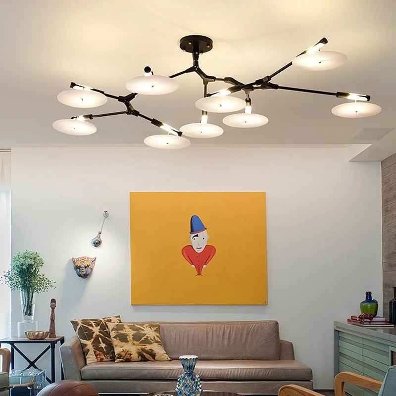 Modern molecule chandelier designer luxury Branching Disc Collection living  bedroom decoration replica lamp Home big chandelier