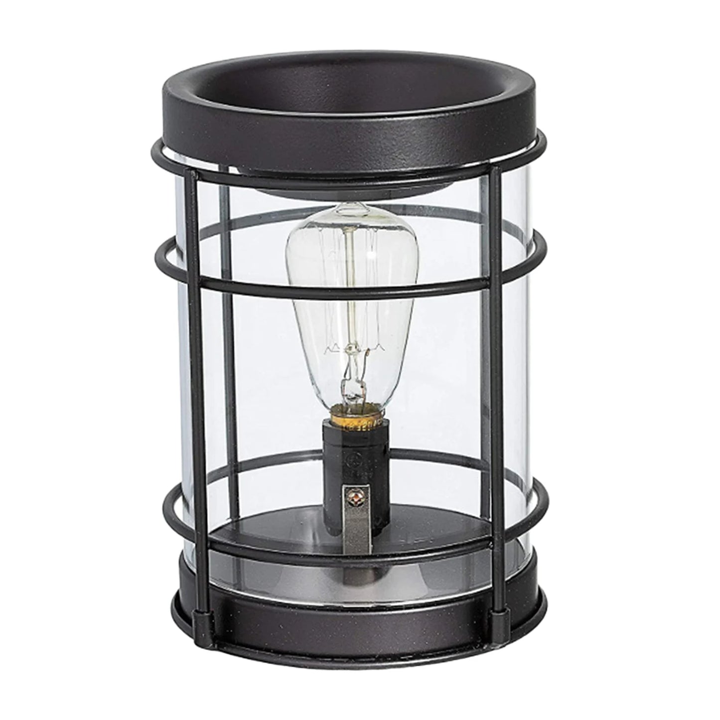 Electric Edison Bulb Metal Geometric Ceramic Essential Oil Candle Holder for Scented Candles SPA Aromatherapy Bedroom Decor