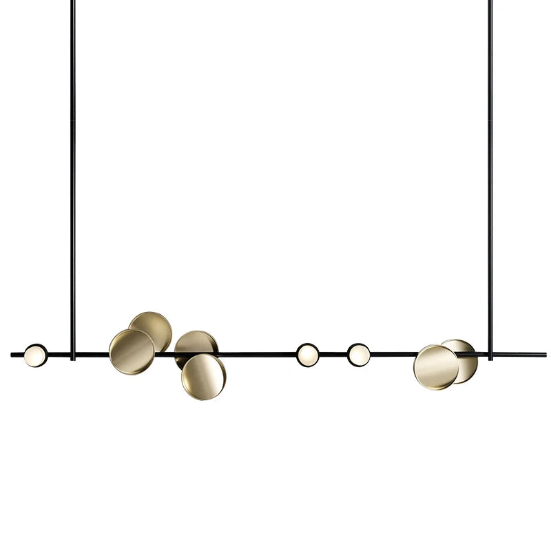 Nordic chandelier art lighting beauty salon creative Typography Cilon Disc Hong Kong style luxury strip kitchen chandelier light