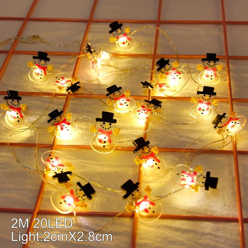 Xmas String Light Christmas Tree Ornament Merry Christmas Decor for Home Cristmas Decor Noel Navidad Gift 2023 New Year 2024