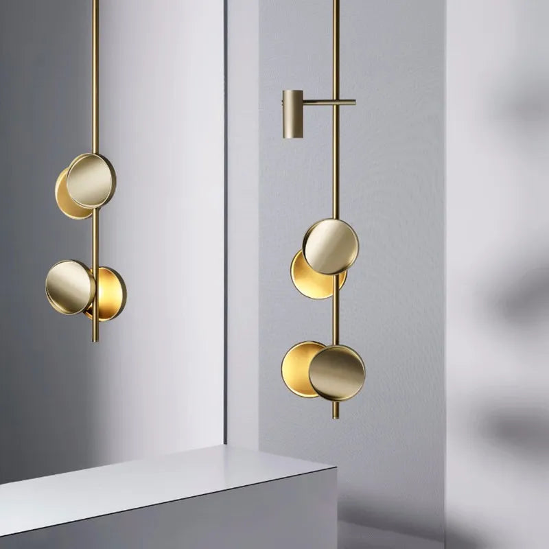 Nordic chandelier art lighting beauty salon creative Typography Cilon Disc Hong Kong style luxury strip kitchen chandelier light