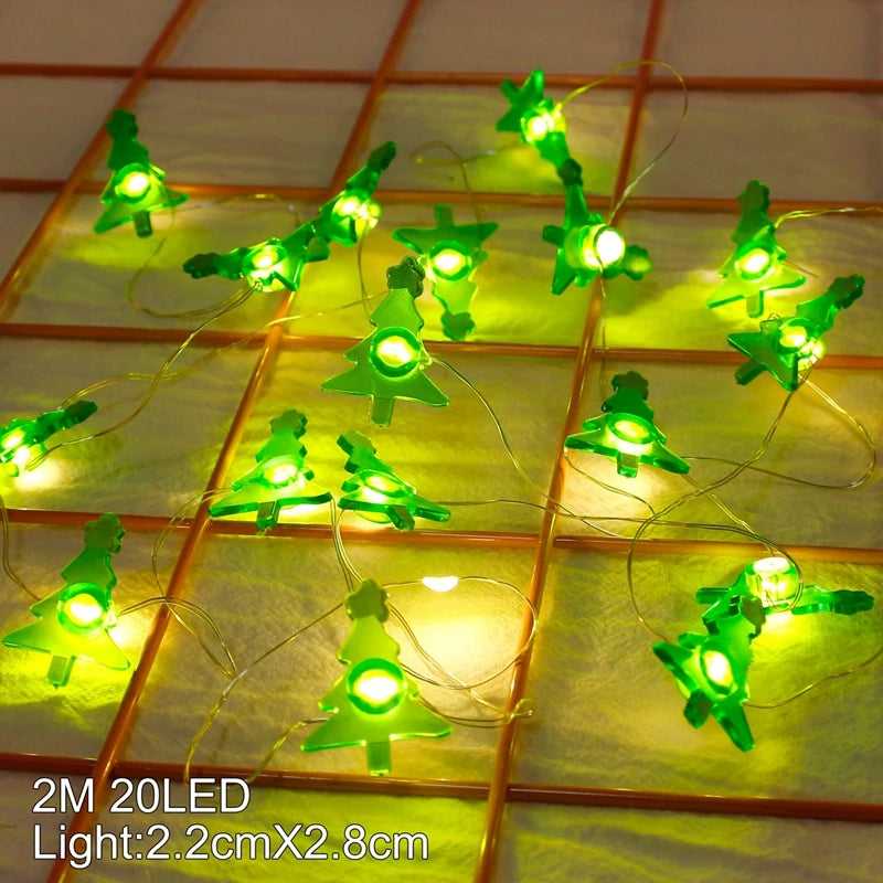 Xmas String Light Christmas Tree Ornament Merry Christmas Decor for Home Cristmas Decor Noel Navidad Gift 2023 New Year 2024