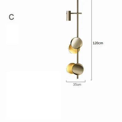Nordic chandelier art lighting beauty salon creative Typography Cilon Disc Hong Kong style luxury strip kitchen chandelier light