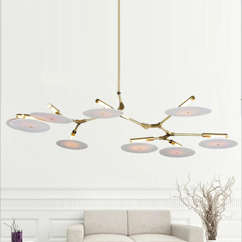 Modern molecule chandelier designer luxury Branching Disc Collection living  bedroom decoration replica lamp Home big chandelier