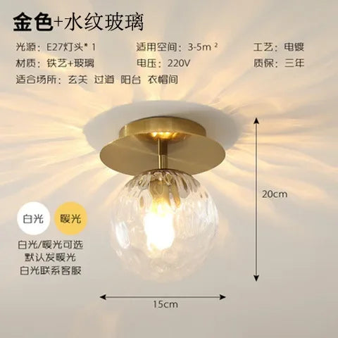 round ball Glass Ceiling Lamps Modern Cheap For Restaurant Aisle Corridor Balcony Decoration luxury Led Ceiling Light Fixtures