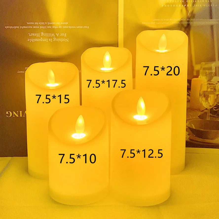 LED Flameless Flickering Candles Lamp Home Decoration Battery Powered Candles for Wedding Decor Birthday Party Supplies Warm