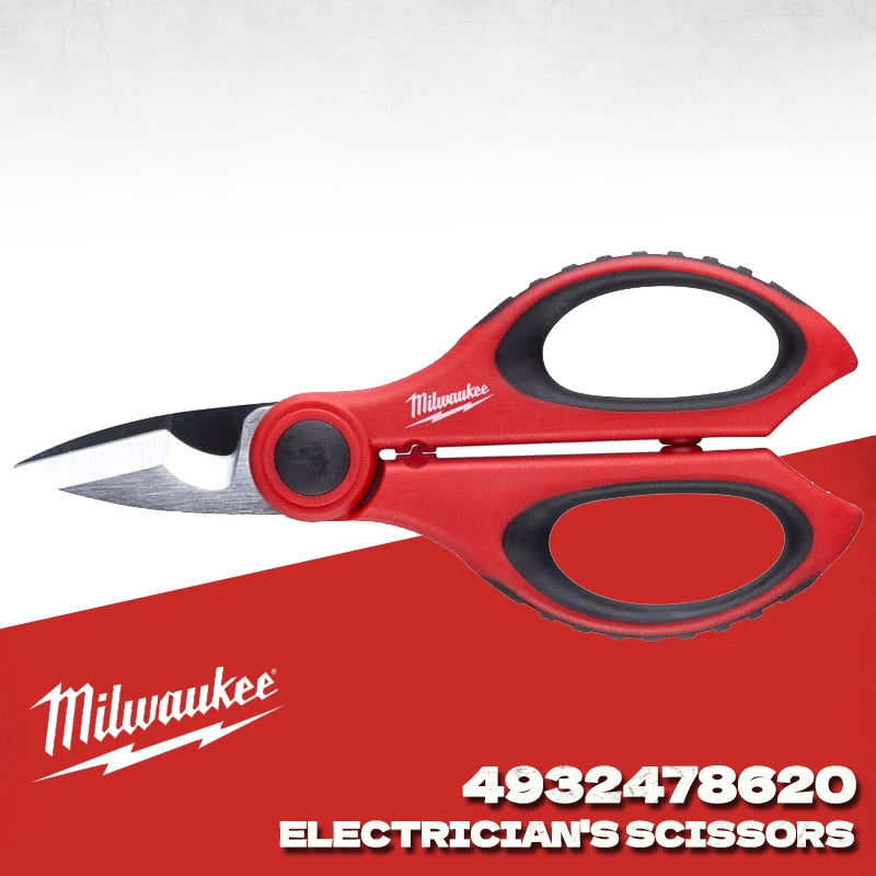 MILWAUKEE 4932478620 Electricians Scissors With Storage Power Tool Accessories Hand Tools Scissors