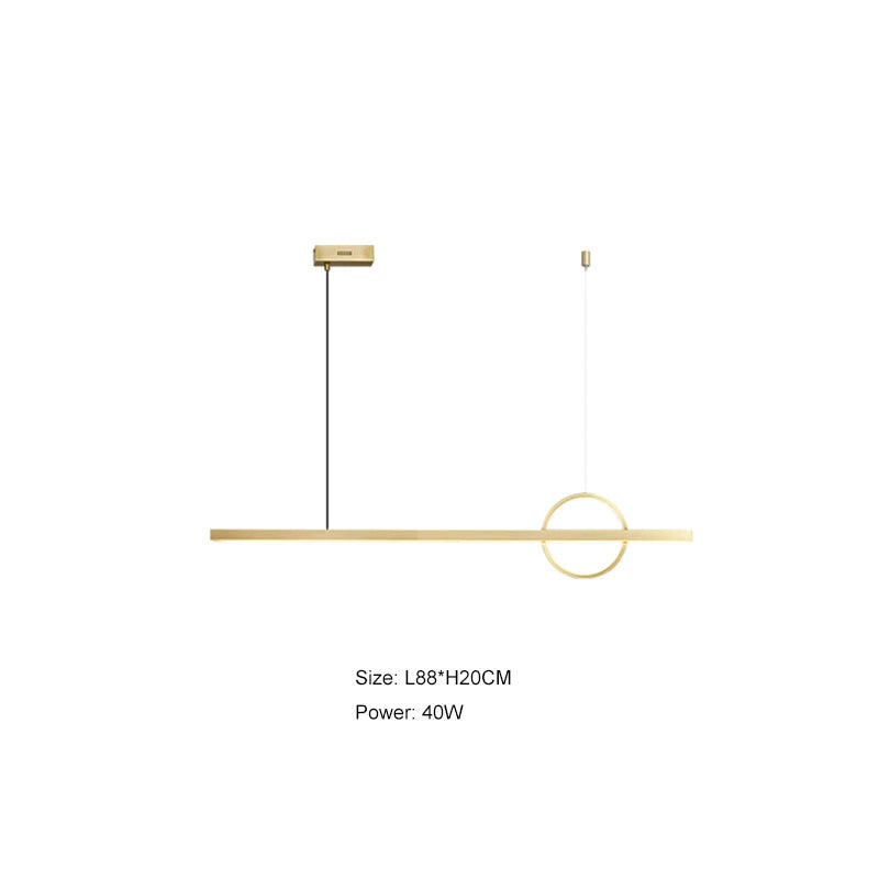 Nordic long chandelier Design lamps hanging minimalist restaurant geometric atmosphere bar minimalist house decoration lamps