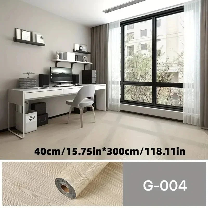 Roll of PVC self-adhesive wall floor covering material, marble and wood grain vinyl sheet with aluminum foil backing, dual purpo