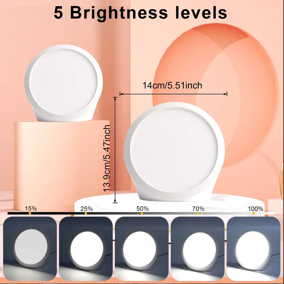 Daylight Lamp,10000 Lux Lamp, Portable Natural Sunlight Lamp with Memory Function,6 Timer Settings,Adjustable Brightness Level