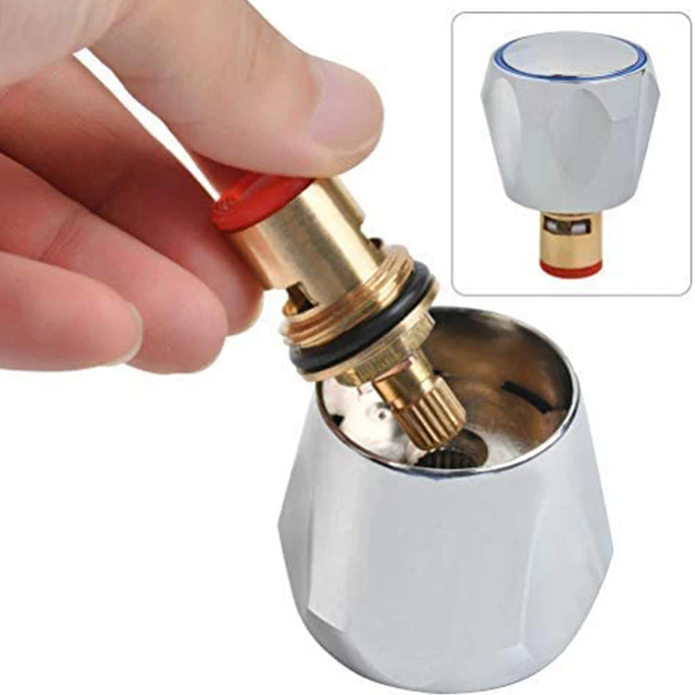 Hot Cold Faucet Tap Handle Knob Copper Valve Tap Heads Thread Basin Sink Washer Replacement For Bathroom Kitchen Taps