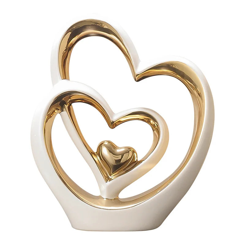 Heart-Shaped Modern Minimalist Decor - Luxury Home Accent for Living Room, Entryway, Wine Bar & TV Cabinet