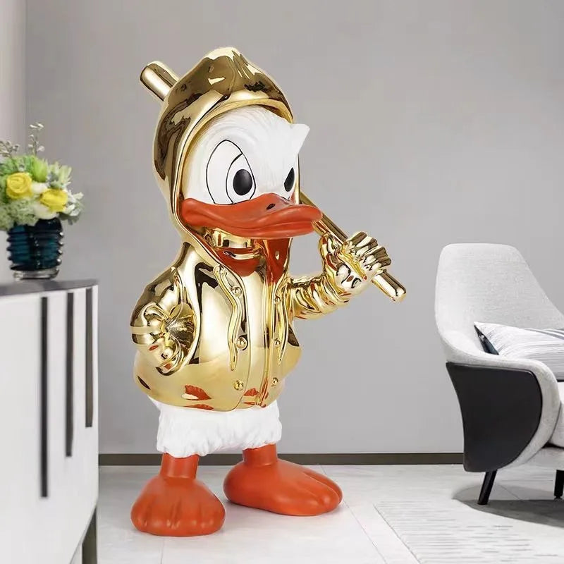 High End Creative Nostalgia Trend Playing With Donald Duck Ornament Living Room Desktop Personality Light Luxury Cute Decoration