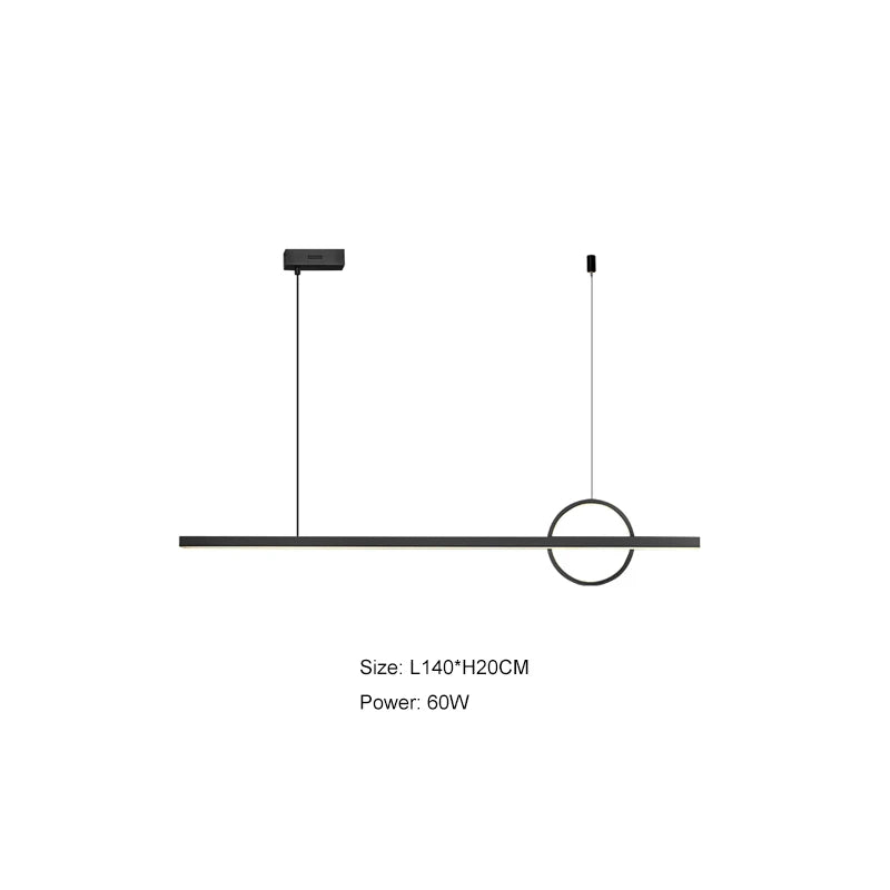 Nordic long chandelier Design lamps hanging minimalist restaurant geometric atmosphere bar minimalist house decoration lamps
