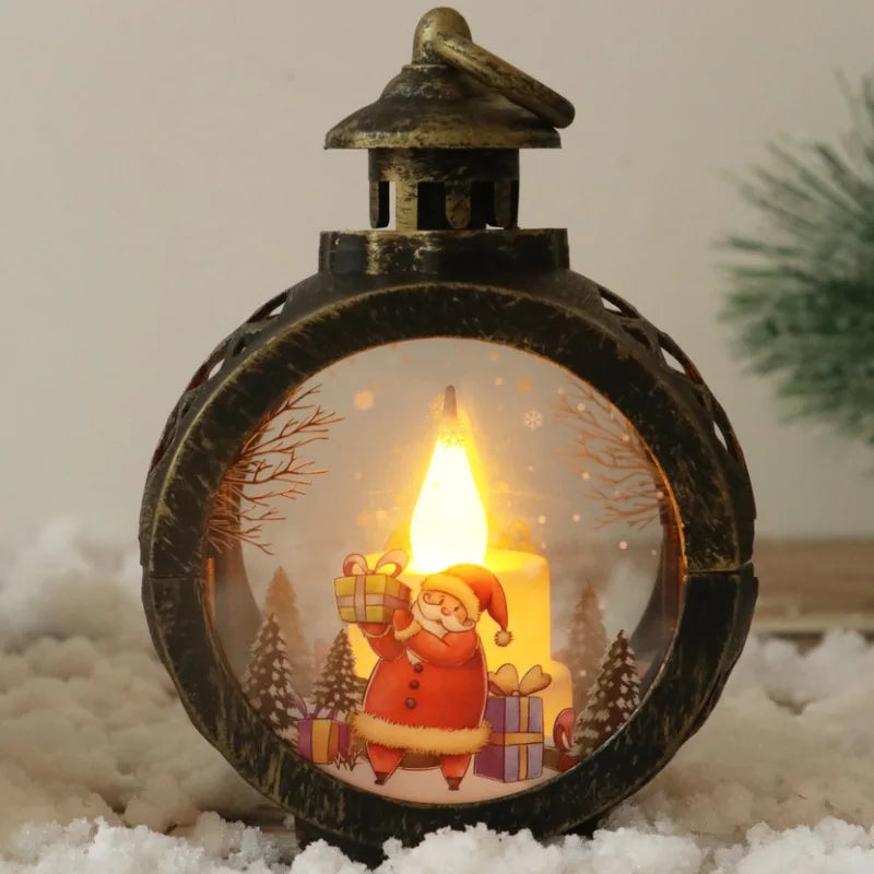 Christmas Decorations  Retro Night Lights Luminous Gift  Window Decorations Tabletop Decorations Props Atmosphere Pendants