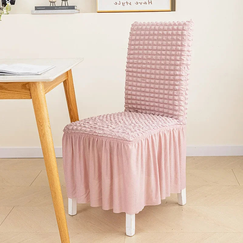 Puff Wedding Chair Cover Banquet Luxury Cover for Chairs Spandex Stretch Backrest Chair Case Protect Wholesale Free Shipping