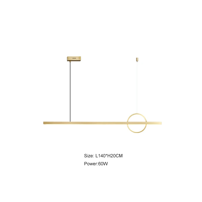 Nordic long chandelier Design lamps hanging minimalist restaurant geometric atmosphere bar minimalist house decoration lamps