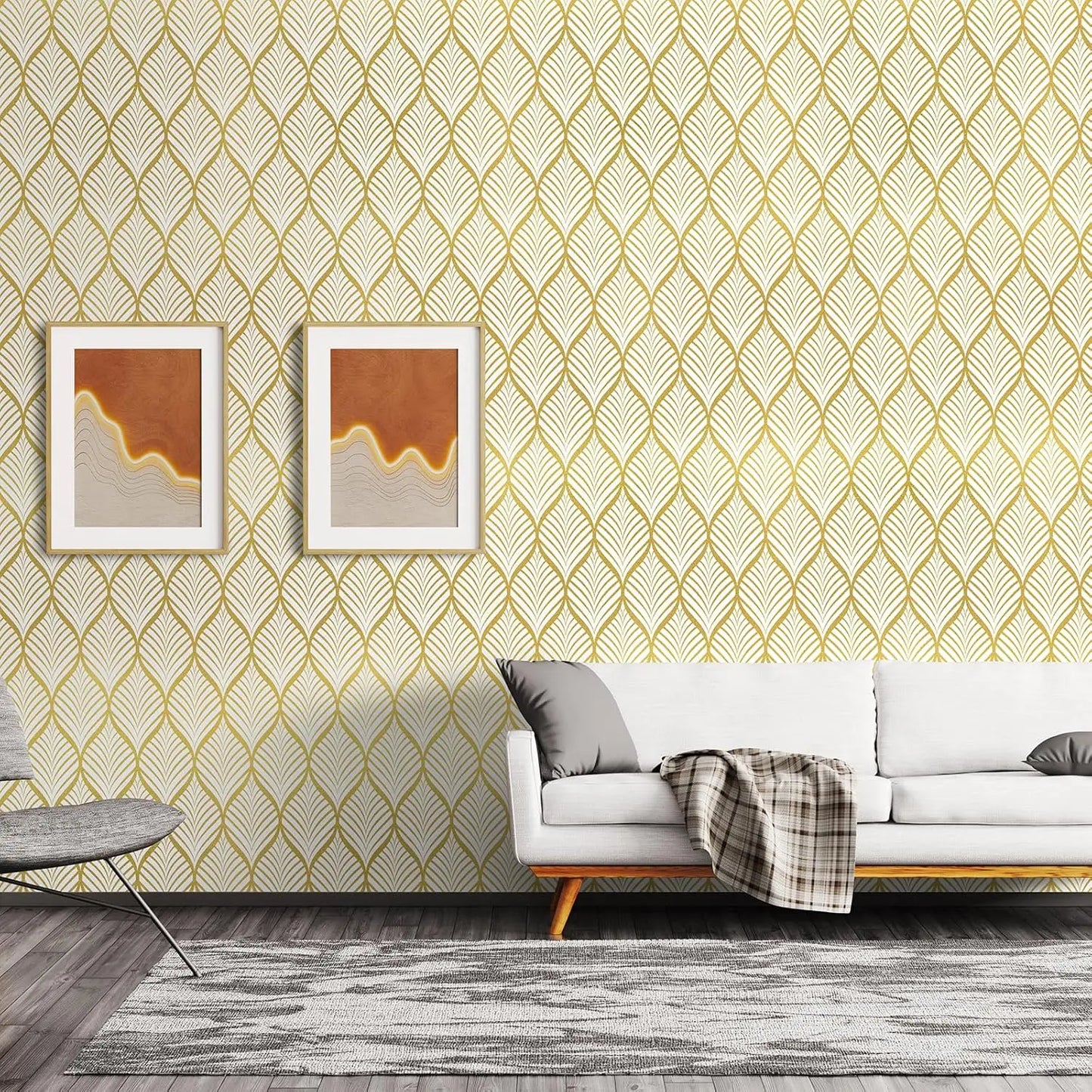 PVC Gold Wallpaper Modern Bohemian Style Vinyl Contact Paper Sheet Self Adhesive Cabinet Home Decoration Removable Vinyl Film