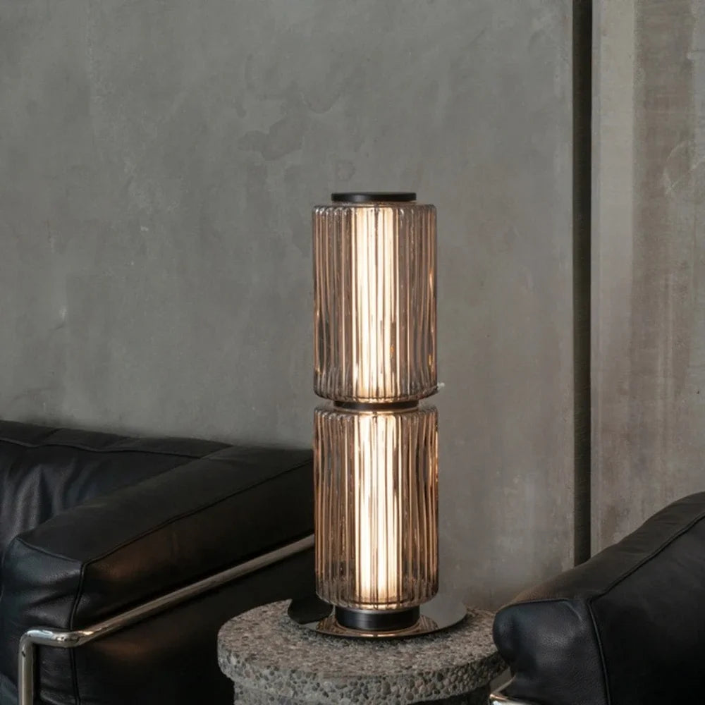 Italian Designer Luster Modern LED Floor Lights For Living Room Bedroom Bedside Table Lamp Home Decor Glass Cylinder Floor Lamps
