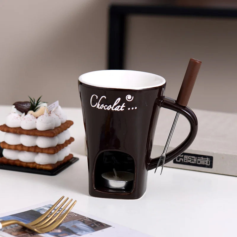 Mugs Coffee Cups Double-Layer Heat-Resistant Ceramic Cup – Anti-Scald Design, Ideal For Coffee & Beverages Butter Melter Cup