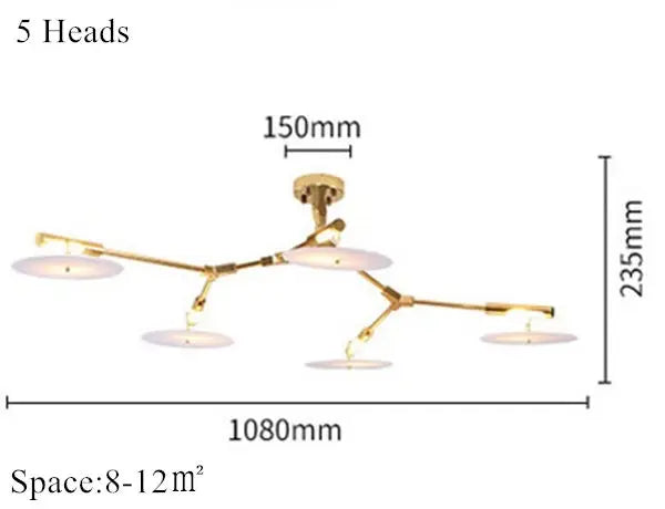 Modern molecule chandelier designer luxury Branching Disc Collection living  bedroom decoration replica lamp Home big chandelier