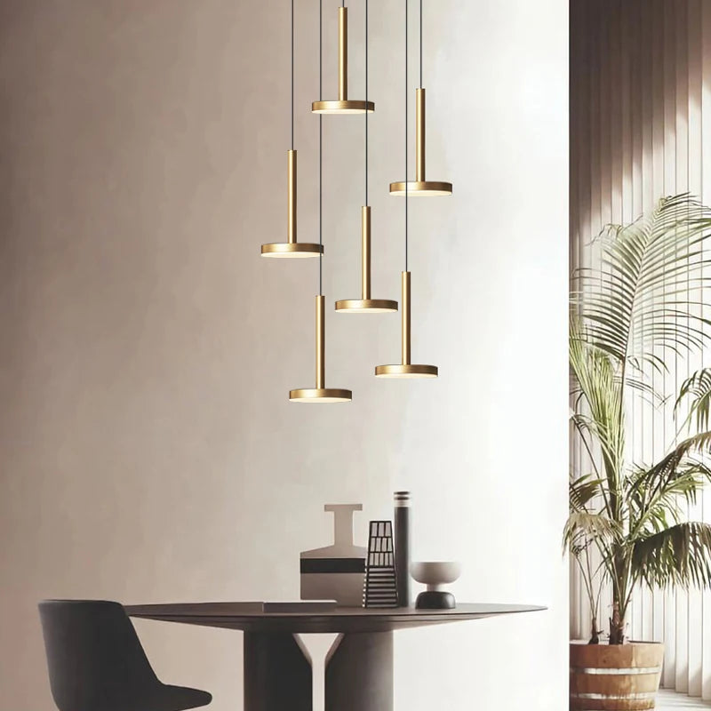 Modern Chandeliers Are Used For Luxury Staircase Lights Led Living Room Lights Coffee Shop Ceiling Lights High-Rise Restauran