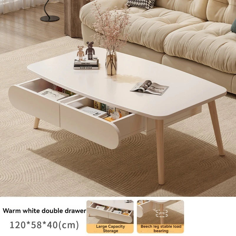 Tea table, modern home, living room, small apartment, simple low table, internet famous balcony, bedroom, sitting on the floor,