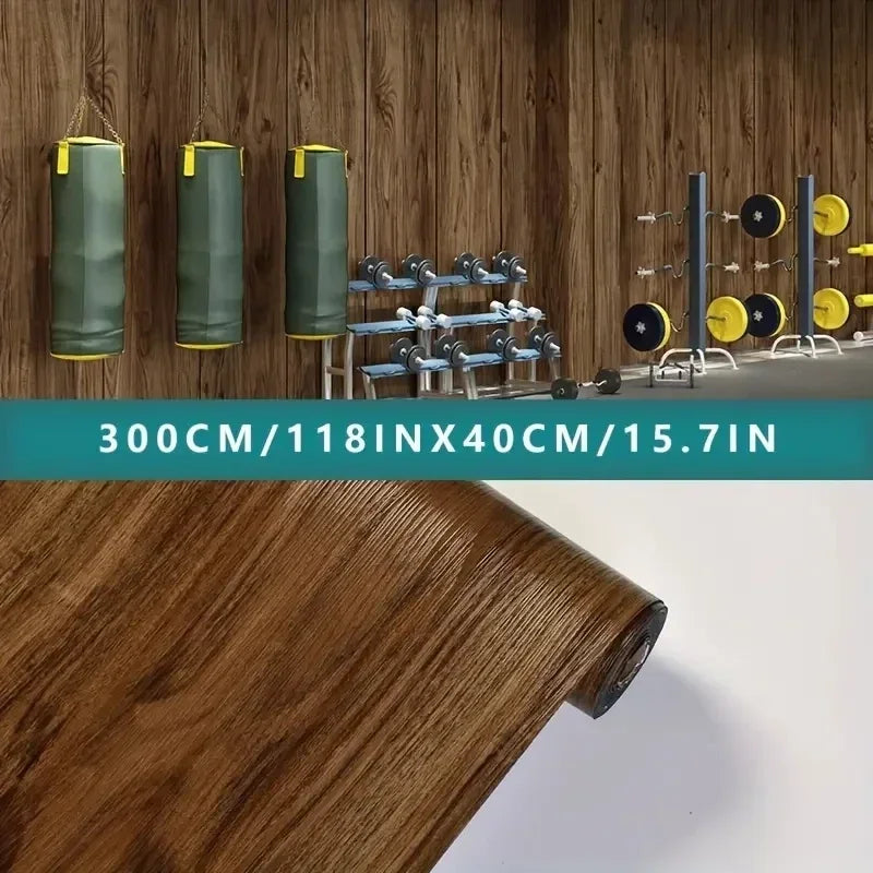 Roll of PVC self-adhesive wall floor covering material, marble and wood grain vinyl sheet with aluminum foil backing, dual purpo
