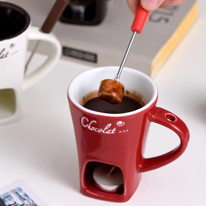 Mugs Coffee Cups Double-Layer Heat-Resistant Ceramic Cup – Anti-Scald Design, Ideal For Coffee & Beverages Butter Melter Cup