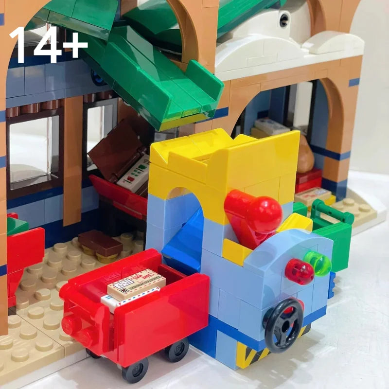 Xmas Decor 1440PCS FIT 10339 Santa's Post Office Building Blocks Assembly Winter Architecture Model Bricks Toy Christmas Gift