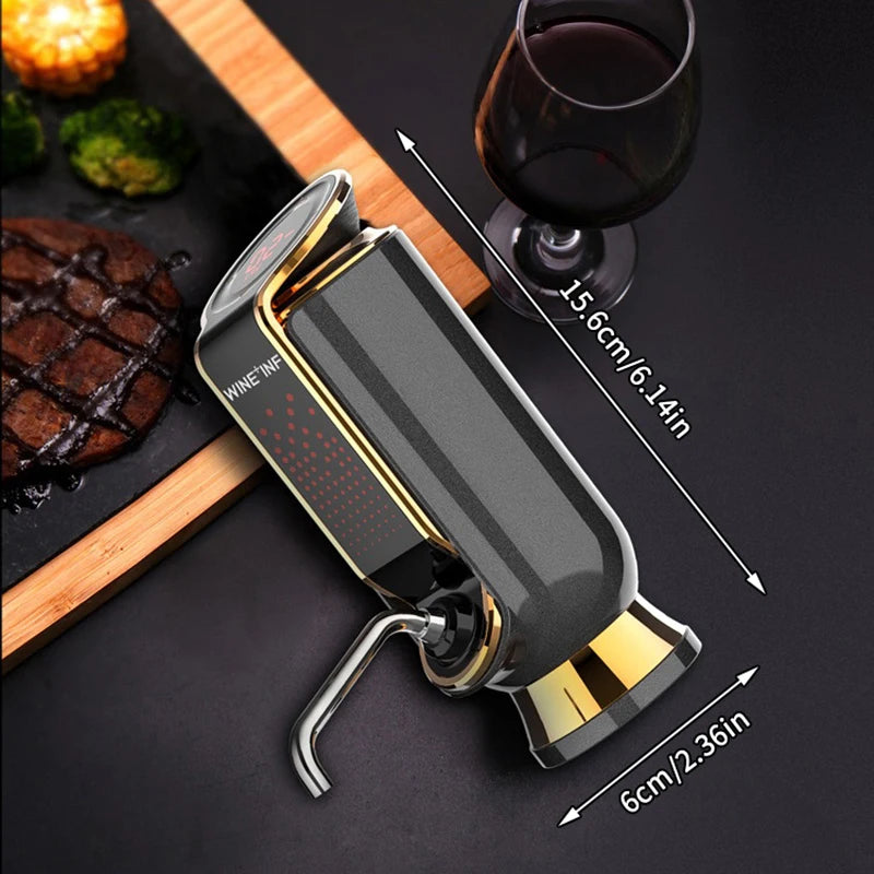 High-End Electric Wine Aerator With Decanter, Dispenser & Vacuum Pump, Touch Screen LED Display; Wine Conservation System.